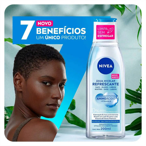 Água Micelar Nivea 7 em 1 - Linha MicellAir - 200 mL