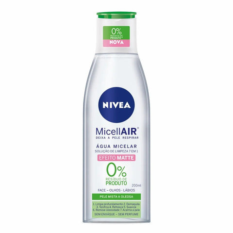 Água Micelar Nivea 7 em 1 - Linha MicellAir Matte - 200 mL