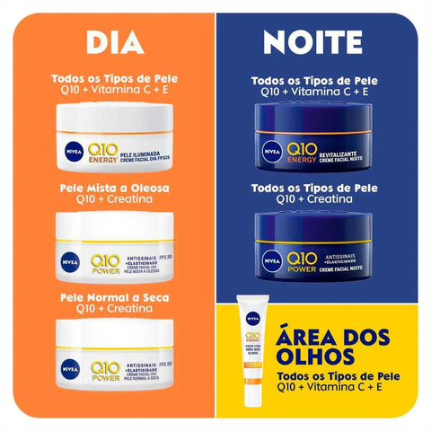 Creme Antissinais Nivea Para Área Dos Olhos Q10 Energy 15G
