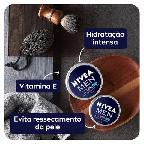 Creme Hidratante Corporal Nivea Men 4 Em 1 - Lata Com 30G