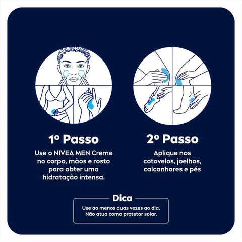 Creme Hidratante Corporal Nivea Men 4 Em 1 - Lata Com 30G