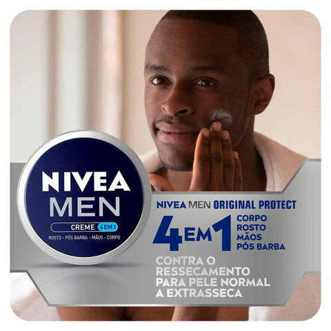 Creme Hidratante Corporal Nivea Men 4 Em 1 - Lata Com 75G