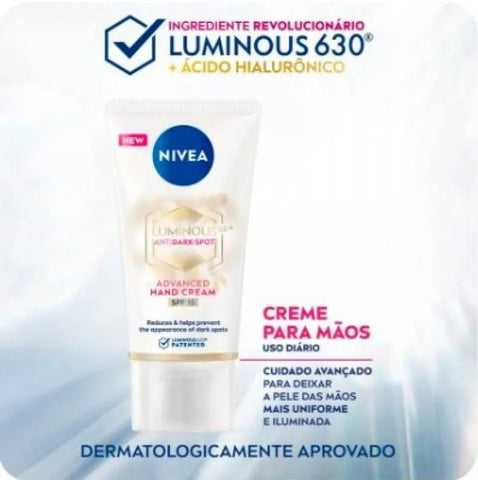 Creme Nivea Mãos Luminous Fps15 50G FPS 15 - 50 g