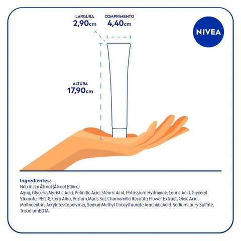 Creme Para Barbear Nivea Sensitive 2 Em 1 - 65G