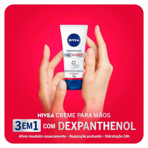 Creme Para Mãos Nivea 3 Em 1 Reparação 75G