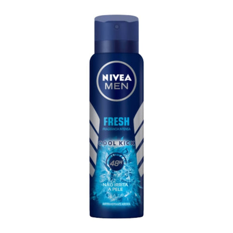 Desodorante Antitranspirante Nivea Men Cool Kick Aerossol, 1 Unidade Com 150Ml