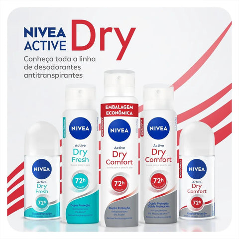 Desodorante Antitranspirante Feminino Nivea Active Dry Fresh Aerossol Com 150Ml