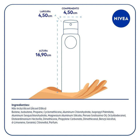 Desodorante Antitranspirante Feminino Nivea Dry Comfort Plus, Aerossol, 1 Unidade Com 150Ml