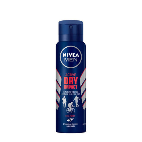 Desodorante Antitranspirante Masculino Nivea For Men Dry Impact Plus, Aerossol, 1 Unidade Com 150Ml