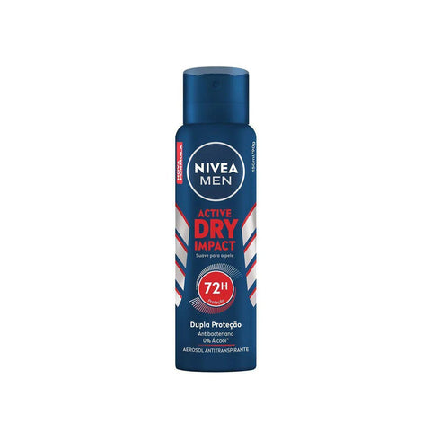 Desodorante Antitranspirante Masculino Nivea For Men Dry Impact Plus, Aerossol, 1 Unidade Com 150Ml