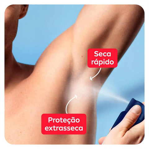 Desodorante Antitranspirante Masculino Nivea For Men Dry Impact Plus, Aerossol, 1 Unidade Com 150Ml