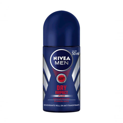 Desodorante Antitranspirante Masculino Nivea For Men Dry Impact Roll-On, 1 Unidade Com 50Ml