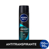 Desodorante Antitranspirante Masculino Nivea Men Deep Carvão Ativado Beat, Aerossol, 1 Unidade Com 150Ml