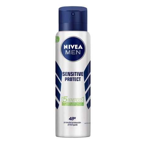 Desodorante Antitranspirante Masculino Nivea Men Sensitive Protect Aerossol, 1 Unidade Com 150Ml