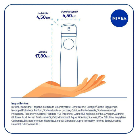 Desodorante Antitranspirante Nivea Deomilk Beauty Elixir Fresh Aerossol, 1 Unidade Com 150Ml