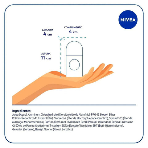 Desodorante Antitranspirante Nivea Pearl & Beauty Roll-On, 1 Unidade Com 50Ml