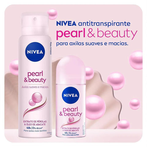 Desodorante Antitranspirante Nivea Pearl & Beauty Roll-On, 1 Unidade Com 50Ml