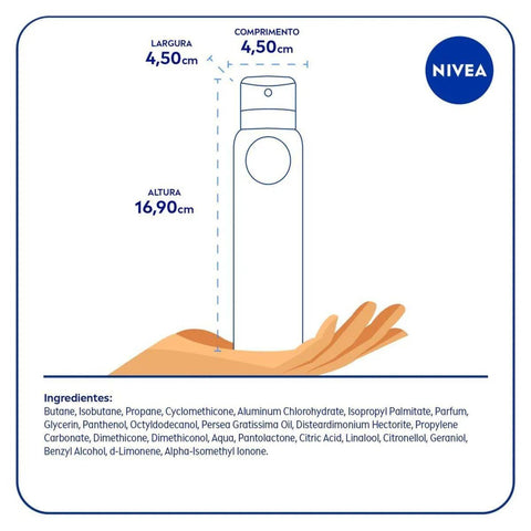 Desodorante Antitranspirante Nivea Protect & Care Aerossol, 1 Unidade Com 150Ml