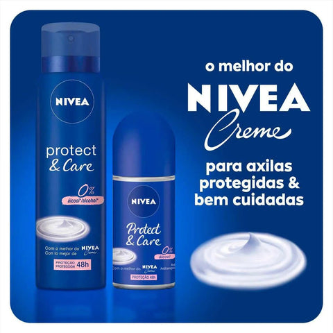 Desodorante Antitranspirante Nivea Protect & Care Aerossol, 1 Unidade Com 150Ml