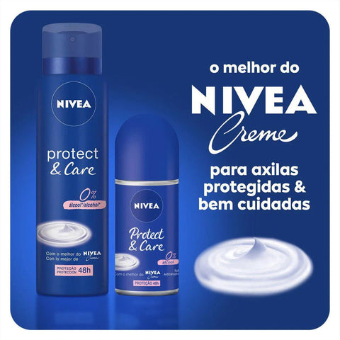 Desodorante Antitranspirante Nivea Protect & Care Aerossol, 1 Unidade Com 200Ml