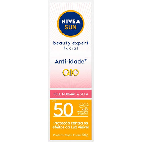 Protetor Solar Facial Nivea Sun Beauty Expert Normal a Seca - FPS 50 - 50 g