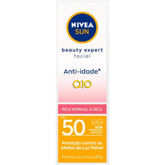 Protetor Solar Facial Nivea Sun Beauty Expert Normal a Seca - FPS 50 - 50 g