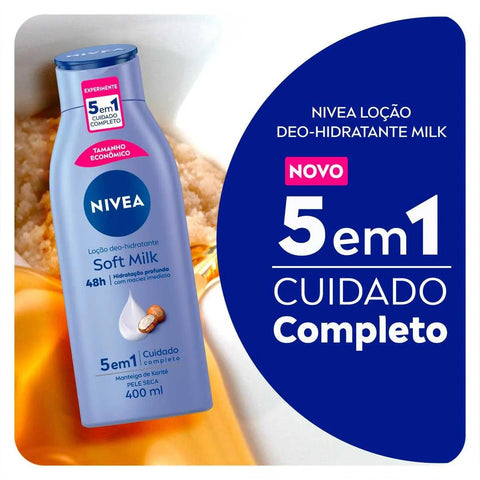 Hidratante Corporal Nivea Soft Milk Loção Com 400Ml