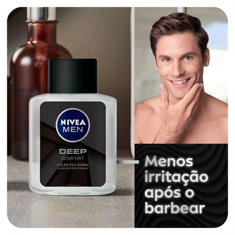 Loção Pós-Barba Nivea Men Deep Confort Com 100Ml