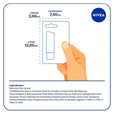 Protetor Labial Nivea Cereja Shine Com Cor 4,8G