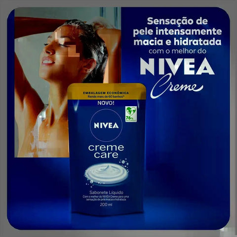 Sabonete Corporal Nivea Creme Care Líquido, Refil, 1 Unidade Com 200Ml