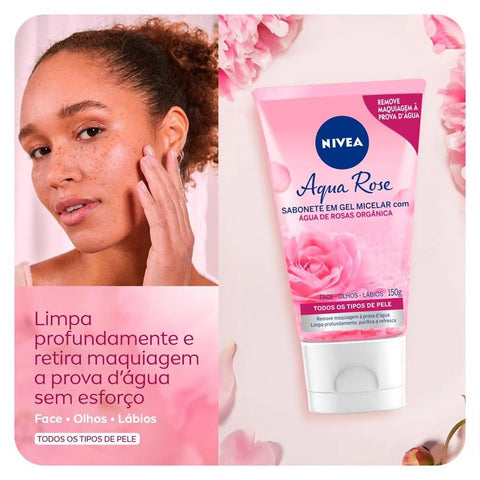 Sabonete Em Gel Facial Nivea Micellair Água de Rosas 150Ml