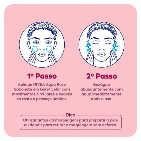 Sabonete Em Gel Facial Nivea Micellair Água de Rosas 150Ml