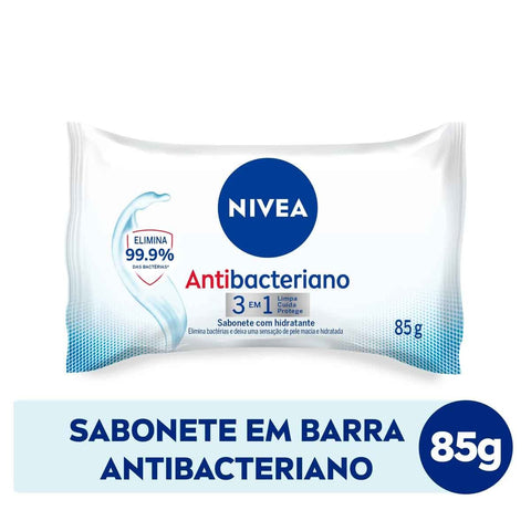 Sabonete Nivea Antibacteriano 3 Em 1 - Barra, 1 Unidade Com 85G