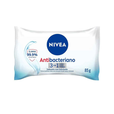 Sabonete Nivea Antibacteriano 3 Em 1 - Barra, 1 Unidade Com 85G