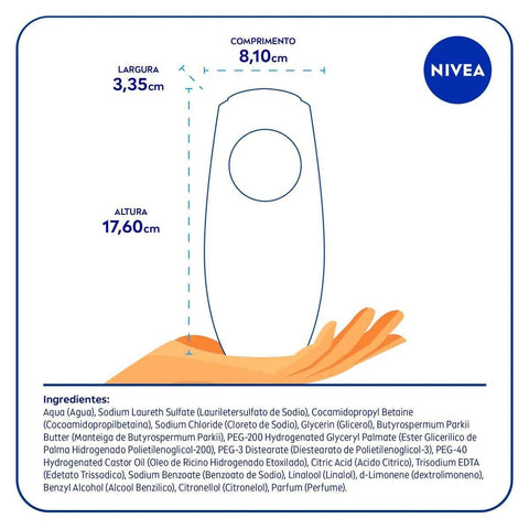 Sabonete Nivea Líquido Antibacteriano 3 Em 1 Frasco 250 Ml
