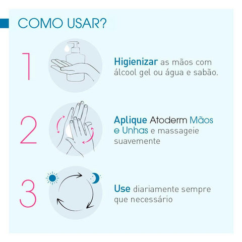 Atoderm Creme Mãos e Unhas - 50 mL