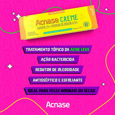 Acnase 50mg/g + 20mg/g - 25 g - Creme