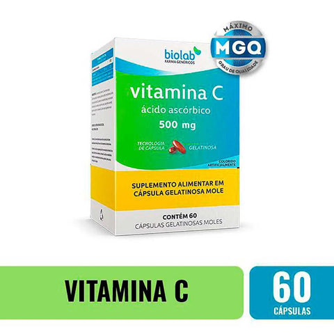 Vitamina C (Biolab) 500mg - 60 Unidades - Cápsula