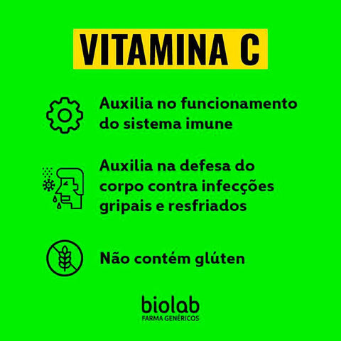 Vitamina C (Biolab) 500mg - 60 Unidades - Cápsula