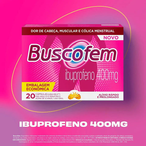 Buscofem  400mg - 20 Unidades - Cápsula