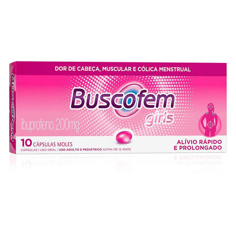 Buscofem Girls  200mg - 10 Unidades - Cápsula
