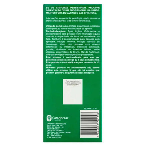 Água Inglesa 40mcg/mL - 500 mL - Solução