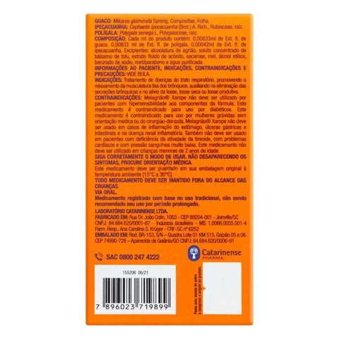 Melagrião 0,125mg/mL + 0,125mg/mL + 0,0064mg/mL - 150 mL - Xarope