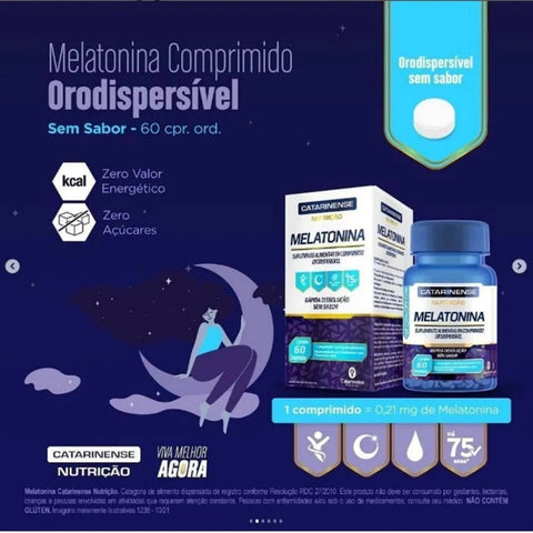 Melatonina (Catarinense Pharma) 0,21mg - 120 Unidades - Comprimido