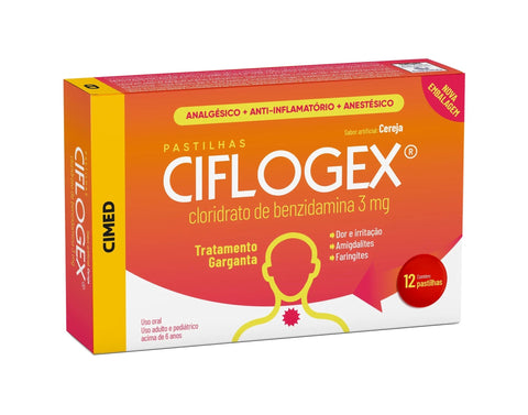 Ciflogex  Cereja - 12 Unidades - Pastilha
