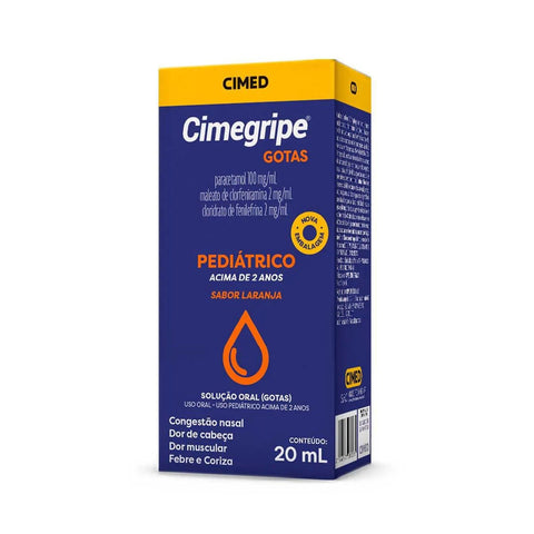Cimegripe 100mg/mL + 2mg/mL + 2mg/mL - 20 mL - Solução