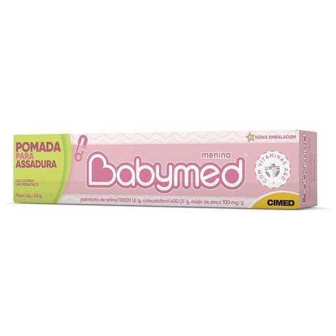 Creme para Assaduras Babymed Menina - 45 g - Pomada