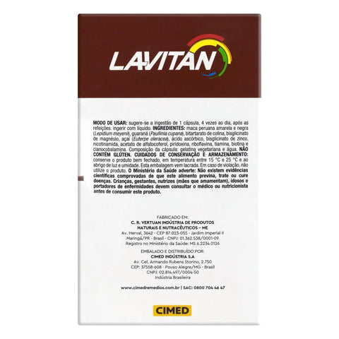 Lavitan Maca Peruana 60 Unidades - Comprimido
