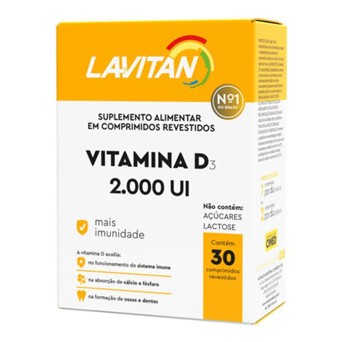 Lavitan Vitamina D 2.000UI - 30 Unidades - Comprimido