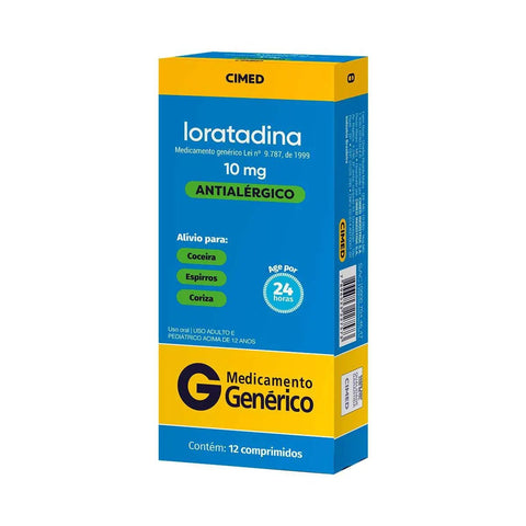 Loratadina (Cimed) 10mg - 12 Unidades - Comprimido